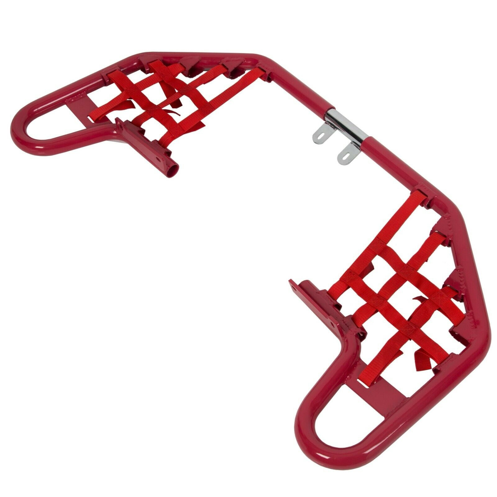 Kojem ATV Nerf Bars W/ Nets Webbing for 1990-2004 Yamaha Warrior 350 Red Aluminum 2003 2002 2001