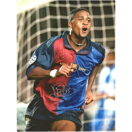 Patrick Kluivert FC Barcelona Autographed 12" x 16" Photograph - Icons - Fanatics Authentic Certified