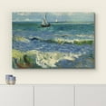 thumbnail image 3 of wall26 Canvas Print Wall Art Seascape Near Saintes Maries by Master Artist Vincent Van Gogh Nature Wilderness Illustrations Fine Art Relax/Calm Multicolor for Living Room, Bedroom, Office - 16"x, 3 of 5