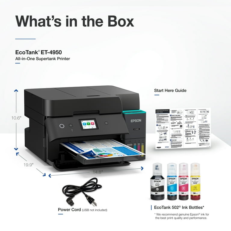 Epson EcoTank ET-4950 Wireless All-in-One Color Supertank Printer