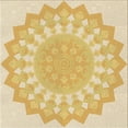 thumbnail image 1 of Ahgly Company Indoor Square Patterned School Bus Yellow Area Rugs, 4' Square, 1 of 6