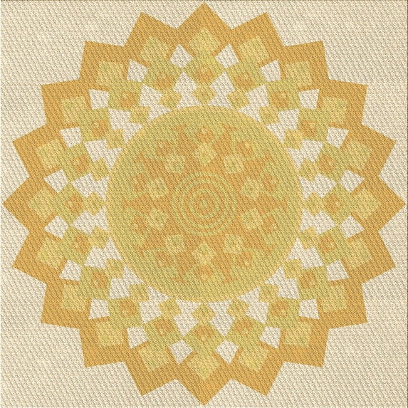 Ahgly Company Indoor Square Patterned School Bus Yellow Area Rugs, 4' Square