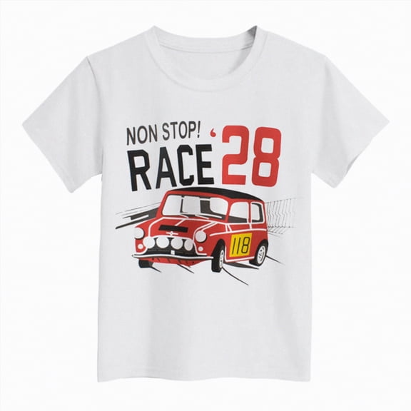 JUMEYU Kids Summer Shirts Boys T-Shirt Boys Girls Cartoon Short Sleeves Tee Clothes Casual Top Size 11-12 (White,11-12 Years)