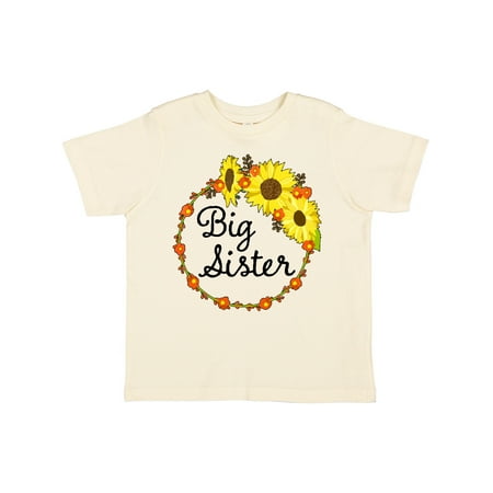 

Inktastic Big Sister Sunflower Wreath Boys or Girls Toddler T-Shirt