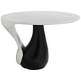 thumbnail image 2 of Studio 55D Dali Melt Modern Black Oval Coffee Table 27 1/2" x 17 1/2" White Marble Tabletop and Side for Living Room Bedroom House, 2 of 9