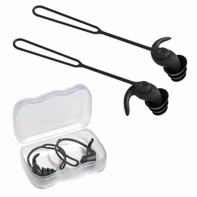 Anti-lost Rope Waterproof Swimming Earplugs Swimming Accessory Reusable Anti-lost Swimming Earplugs Soft Silicone With Storage Box Noise Reduction Silicone Ear Plugs For Swimming