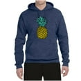 thumbnail image 2 of Wild Bobby, Trendy Tropical Pineapple, Fashion, Unisex Graphic Hoodie Sweatshirt, Vintage Heather Navy, Large, 2 of 4