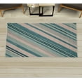 thumbnail image 1 of Vintage Decorative Rug, Diagonal Stripes on Old Aged Design Grungy Background Abstract Print, Quality Carpet for Bedroom Dorm and Living Room, 6 Sizes, Dark Sea, by Ambesonne, 1 of 1