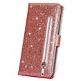thumbnail image 2 of Case for FOXDOCK Samsung Galaxy A34 5G Glitter Zipper Wallet Case with Short Hand Strap, 2 of 4