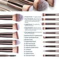 thumbnail image 5 of BS-MALL Makeup Brushes 16PCs Makeup Brushes Set with 3 Makeup Spongs Premium Synthetic Foundation Brushes Blending Shadows Makeup Brushes, 5 of 8