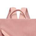 thumbnail image 4 of Stylago Backpack Purses for Women Square Corduroy Computer Bags with Zipper Pouch Crossbody Strap Schoolbag for Travel Work Pink, 4 of 6