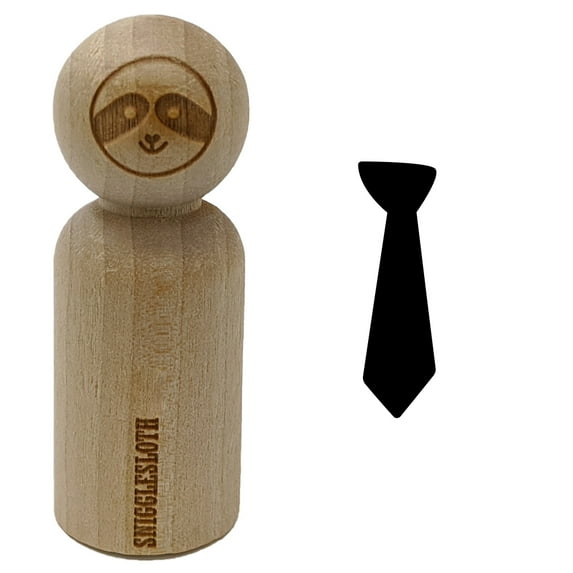 Neck Tie Doodle Solid Rubber Stamp for Scrapbooking Crafting Stamping - Small 3/4 Inch