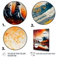 thumbnail image 3 of Designart Red And Orange Birch Trees By The Lake VI Canvas Wall Art, 3 of 5