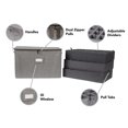 thumbnail image 3 of Covermates Keepsakes China Cups and Coffee Mugs Storage Box - Stackable, Reinforced Handles, China Storage, Grey Heather, 3 of 7