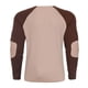 thumbnail image 3 of Blusas y camisas de manga larga con cuello redondo para hombre, blusa informal de patchwork con botones y cuello redondo, sudadera con capucha para hombre, 3 of 5