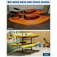 thumbnail image 4 of Freestanding Kayak Storage Rack for 4, Heavy Duty Double-Sided Steel Kayak Stand with Wheels and Hanging Straps for Kayaks, Canoes, SUPs and Surfboards, 4 of 7
