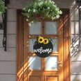 thumbnail image 5 of Sunflower Front Porch, Wooden In Wreaths For Front Door, Welcome Wooden Sign With Sunflower Simulation Green Plant Home Door Hanging, 5 of 8