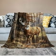 thumbnail image 2 of COMIO  Bad Attitude Deer Blanket- Wildlife Lodge Cabin Gift Tapestry Throw Woven from Cotton, 2 of 6