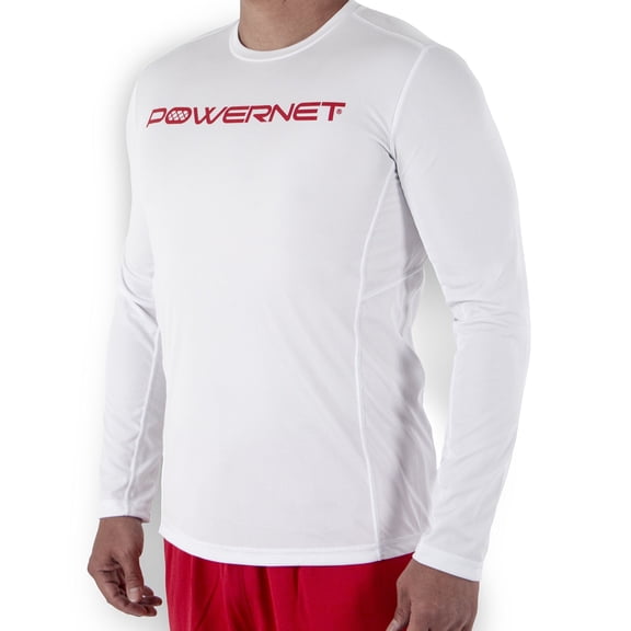 PowerNet Men's Performance Training Athletic Long Sleeve Shirt Loose Fit