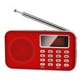thumbnail image 1 of Receptor de Radio Portátil USB TF FM Reproductor de Música Recargable Soledad Rojo, 1 of 5