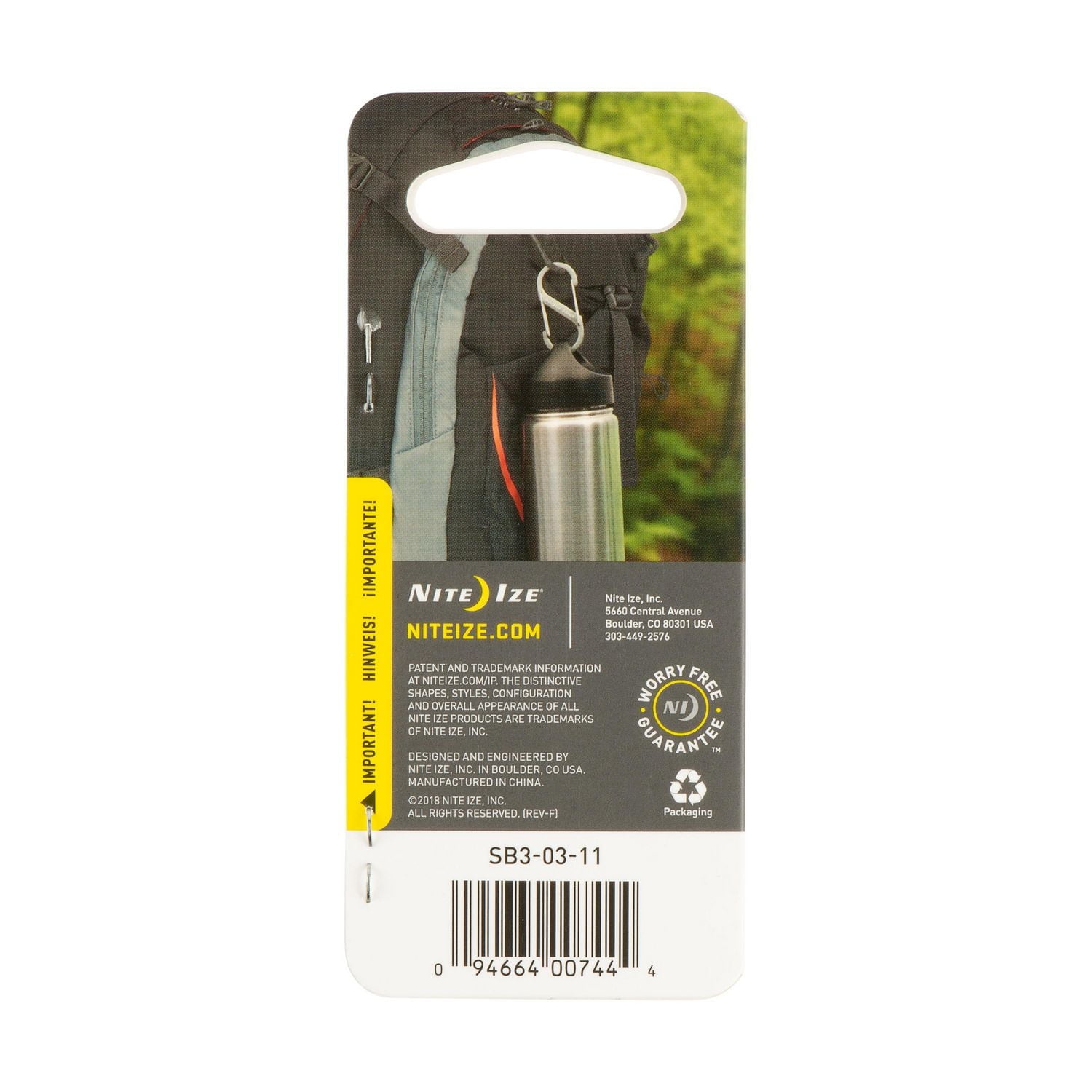 S-Biner® Double Mousqueton Inox # 3 - Inox S-Biner® Double Inox # 3 - Inox