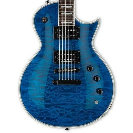 ESP LTD EC-1000 Piezo Electric Guitar (See Thru Blue)