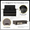thumbnail image 5 of Gymax Causeuse en Rotin Ensemble Lit de Jour Salon Ottomane de Rangement Tables d'Appoint Ajuster Patio Noir, 5 of 5