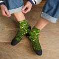 thumbnail image 3 of Pofeuu Green Glitter Sparkle Print 30cm Socks, Adult Running Hiking Socks for Youth and Adult, 3 of 7