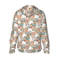 thumbnail image 3 of Balery Cute Rabbit Floral Men's Women's UPF 50+ Sun Protection Lightweight Hoodie Performance Long Sleeve Shirt for Fishing Running-X-Large, 3 of 9
