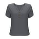 thumbnail image 5 of Vestidos Casuales Para Mujer, Blusas De Mujer De Moda Blusa informal de lino con cuello en V y manga corta con capucha para mujer, 5 of 6