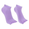 thumbnail image 5 of Unique Bargains 4 Pairs Half Finger Five Toe Socks Unisex Non Slip Daily Fit Finger Socks Purple, 5 of 7