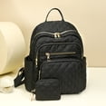 thumbnail image 4 of Stylago Laptop Backpack Purse for Women Work Travel Computer Bags College Students Fashion Quilted Daypack with Mini Pouch Black, 4 of 7