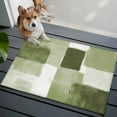 thumbnail image 5 of Sage Green Geometric Bathroom Rug Washable 2x3 Entryway Rug Non Slip Watercolor Ombre Modern Abstract Art Front Door Mat Low Pile Indoor Doormat Throw Floor Carpet for Kitchen Bedroom Entrance, 5 of 8