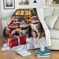 thumbnail image 5 of Christmas Cat Blanket Winter Warm Soft Leisure Nap Blanket with Santa Hat Cozy, 5 of 6