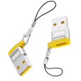 thumbnail image 1 of Adaptador USB a USB-C HOWJIM, carga rápida 3A, 480 Mbps, paquete de 2, 1 of 7