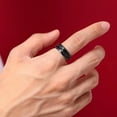 thumbnail image 3 of Stress Relief Ring for Men Women - Spinner Fidget Anxiety Rings, Solid 316L Stainless Steel,Silver,11, 3 of 6