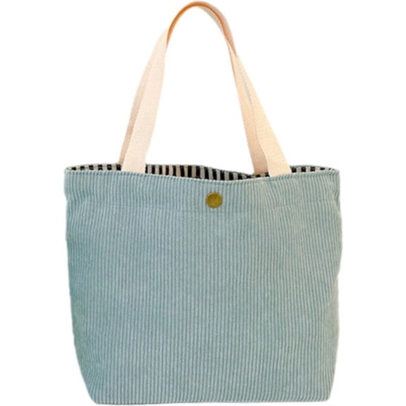 Jiibva Corduroy Tote Bag for Women Canvas Shoulder Handbags Cute Large Purse