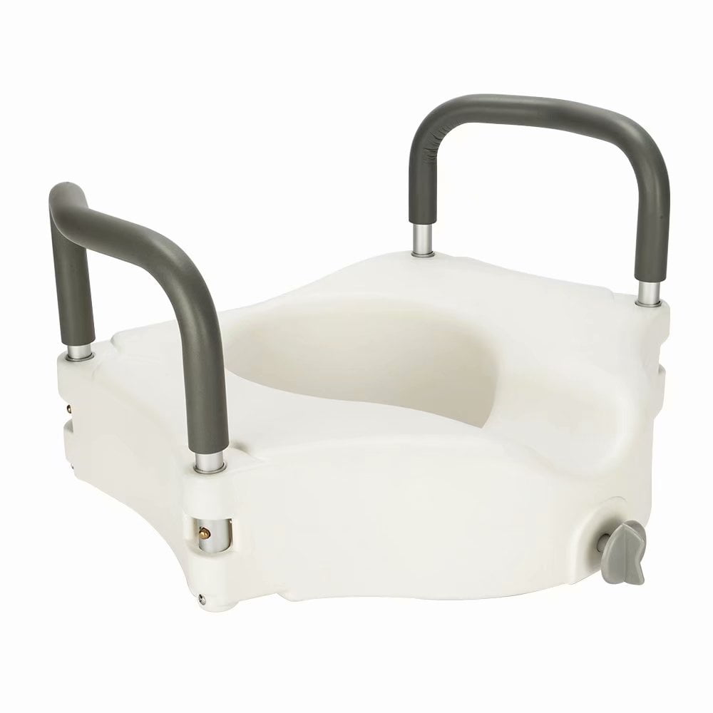High quality Raised Height Toilet Seat with Handle White
