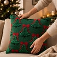 thumbnail image 4 of Christmas Pillow Covers 18x18, Pack of 2 3D Christmas Tree Textured Throw Pillow Covers, Winter Holiday Decorations for Couch Sofa Living Room, 4 of 5