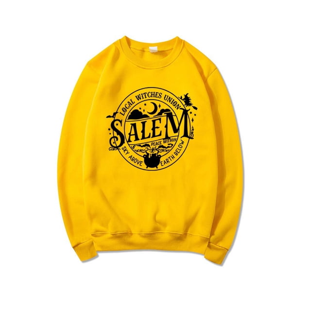 Sudadera de bruja Local para mujer, Jersey de manga larga con capucha para Halloween, Tops de otoño
