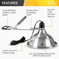 thumbnail image 6 of Simple Deluxe Tight Grip Clamp Lamp Light with 8.5 inch Aluminum Reflector up to up to 150 Watt E26 Socket (no Bulb Included) 6 feet 18/2 SPT-2 Cord, Silver, 6 of 6