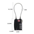 thumbnail image 2 of Black Luggage Locks, 3 Digit Security Padlock, Combination Padlock, Code Lock for Travel Suitcases Suitcase Luggage Bag etc, 2 of 5