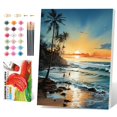 thumbnail image 1 of Kit de pintura por números PRASIO Framed Beach 41x51 cm, 1 of 7