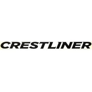 Crestliner Boat Logo Decal Sticker | 48 x 3 1/2 Inch Black