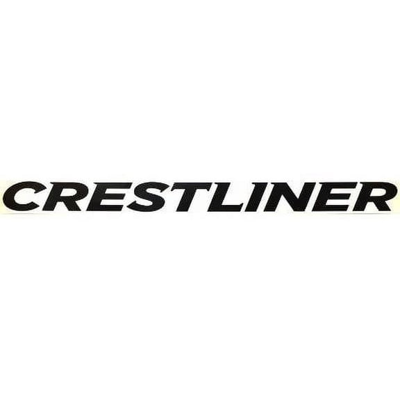 Crestliner Boat Logo Decal Sticker | 48 x 3 1/2 Inch Black