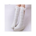 thumbnail image 6 of Gomelly Women Winter Boot Knee High Warm Shoes Faux Fur Snow Boots Comfort Outdoor Work White 7, 6 of 9