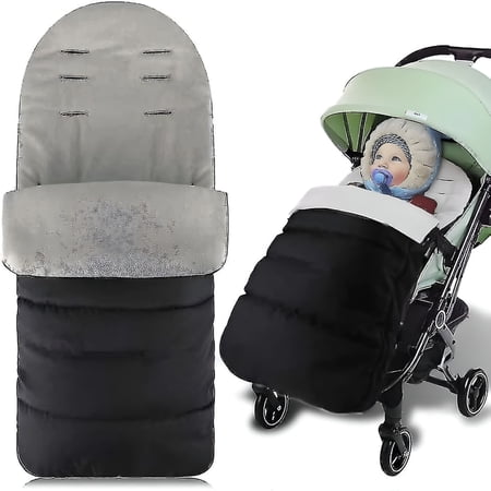QARUN 3 In 1 Stroller Annex Mat Footmuff Blanket,Waterproof Windproof Detachable Grey