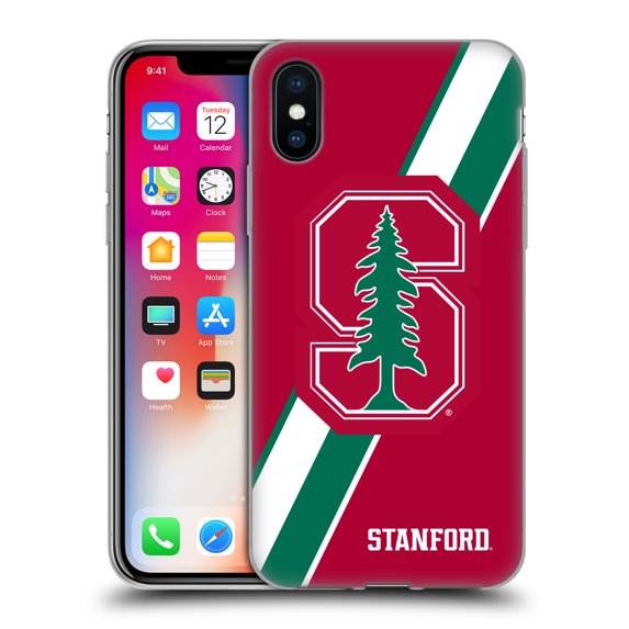 Head Case Designs Officially Licensed Stanford University The Farm Stanford University Stripes Soft Gel Case Compatible with Apple iPhone X / iPhone XS