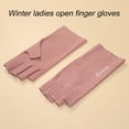 thumbnail image 4 of NIBOLOG 1 Pair Women Gloves Reflective Letter Warm Winter Bright Color Nail Gloves for Outdoor, 4 of 8