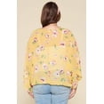 thumbnail image 3 of Plus Size Floral Chiffon Sheer Surplice Top 2XL, 3 of 9